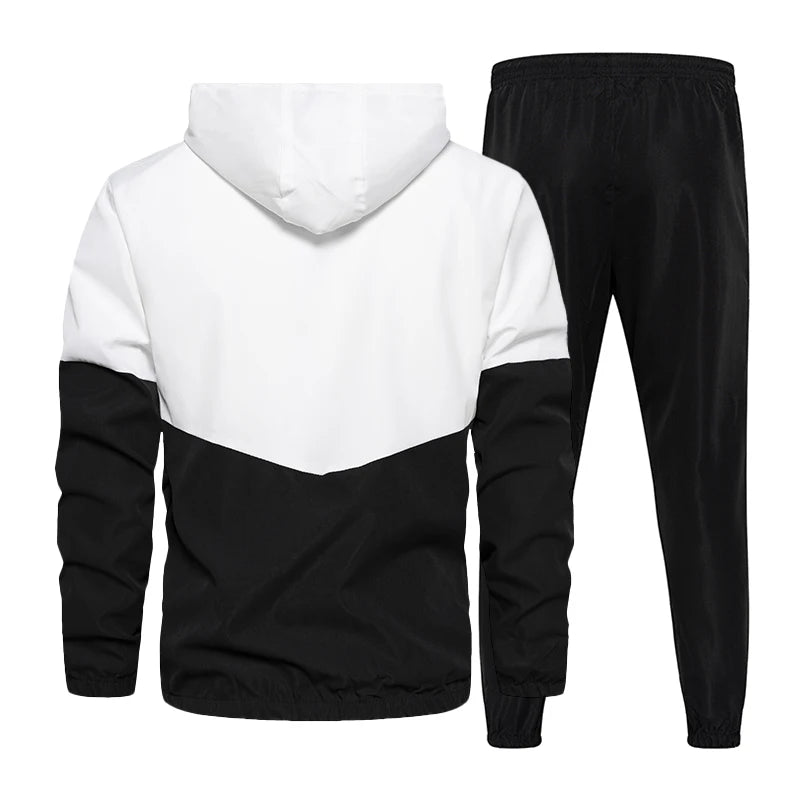 Conjunto Masculino Esportivo de Jaqueta e Calça Bicolor